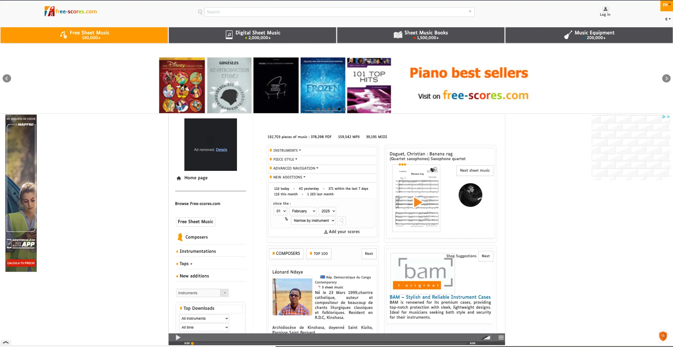 Repositorio de partituras Amadeus Magister