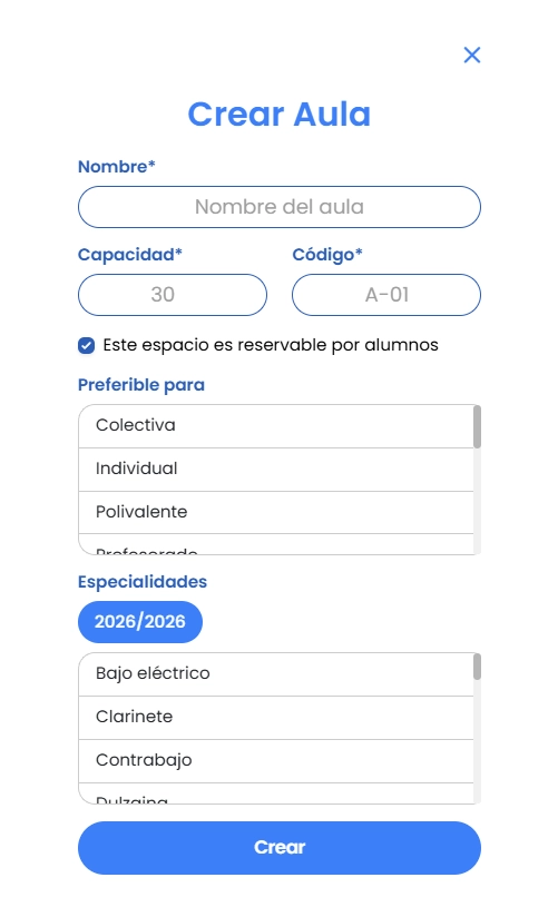 Estadísticas de uso de aulas en Amadeus con gráficas de ocupación y aprovechamiento